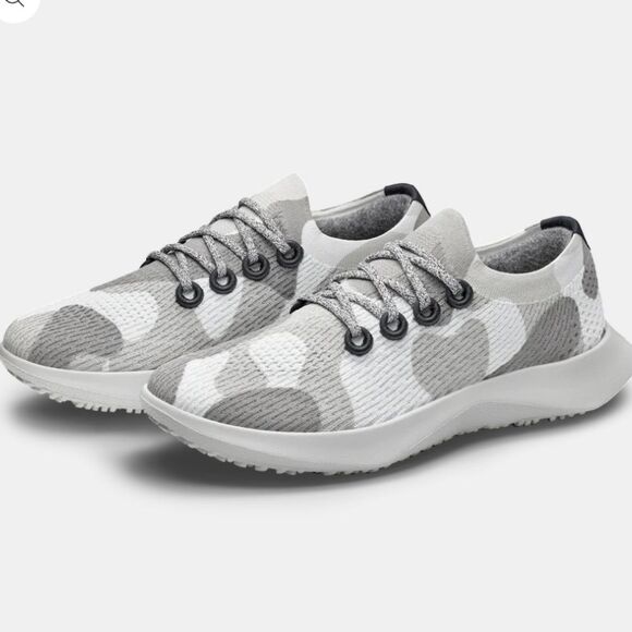 Allbirds Women's Tree Dasher 2 - Blizzard Light Grey Camouflage Size 8 - Picture 1 of 6
